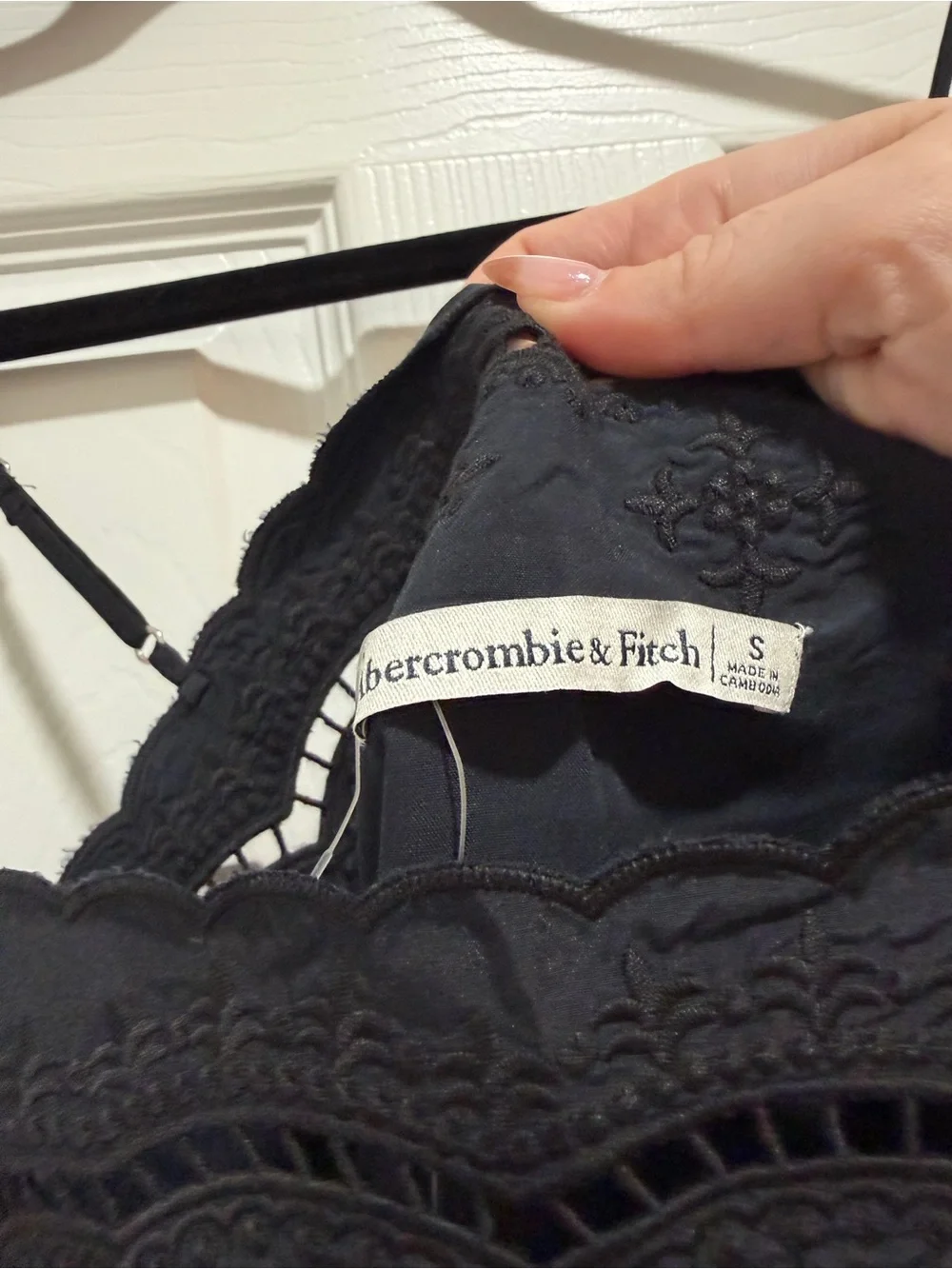 NWT Abercrombie & Fitch Cotton-Silk Blend Cutwork Cami Small